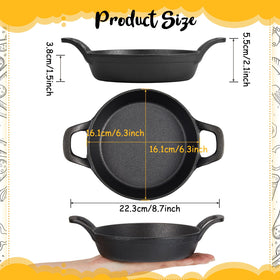 Ziliny mini cast iron skillet on stove showing even heat distribution