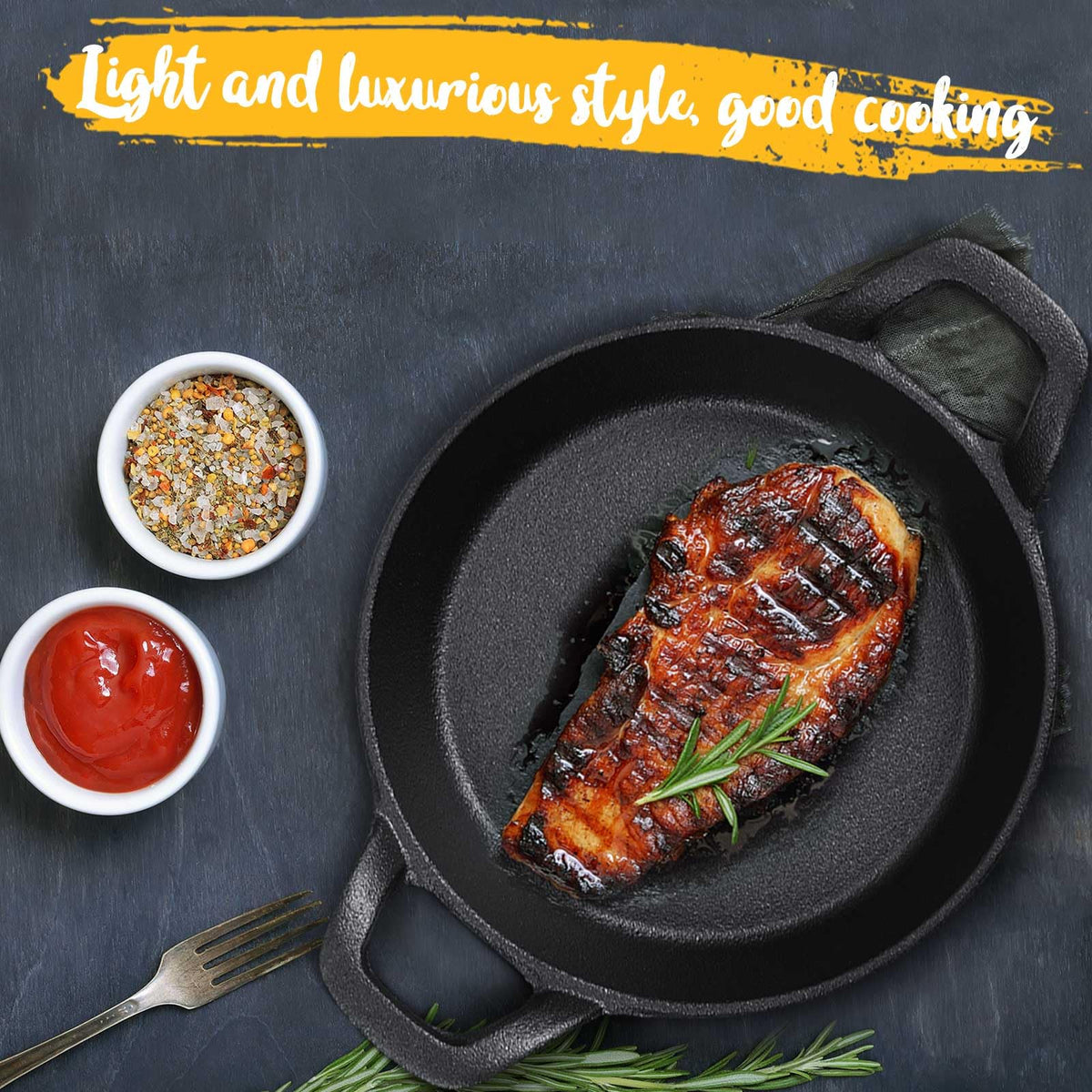 Ziliny mini cast iron skillet used during outdoor picnic for cooking