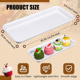 Ziliny plastic serving trays stacked neatly for versatile kitchen use