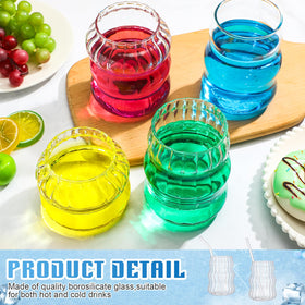 Ziliny ribbed glasses with varied heights create stylish tabletop displays