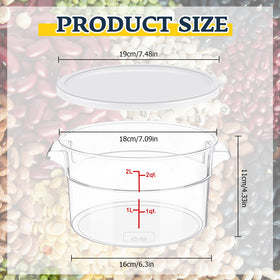 Ziliny round food container with airtight lid keeps ingredients fresh and visible.