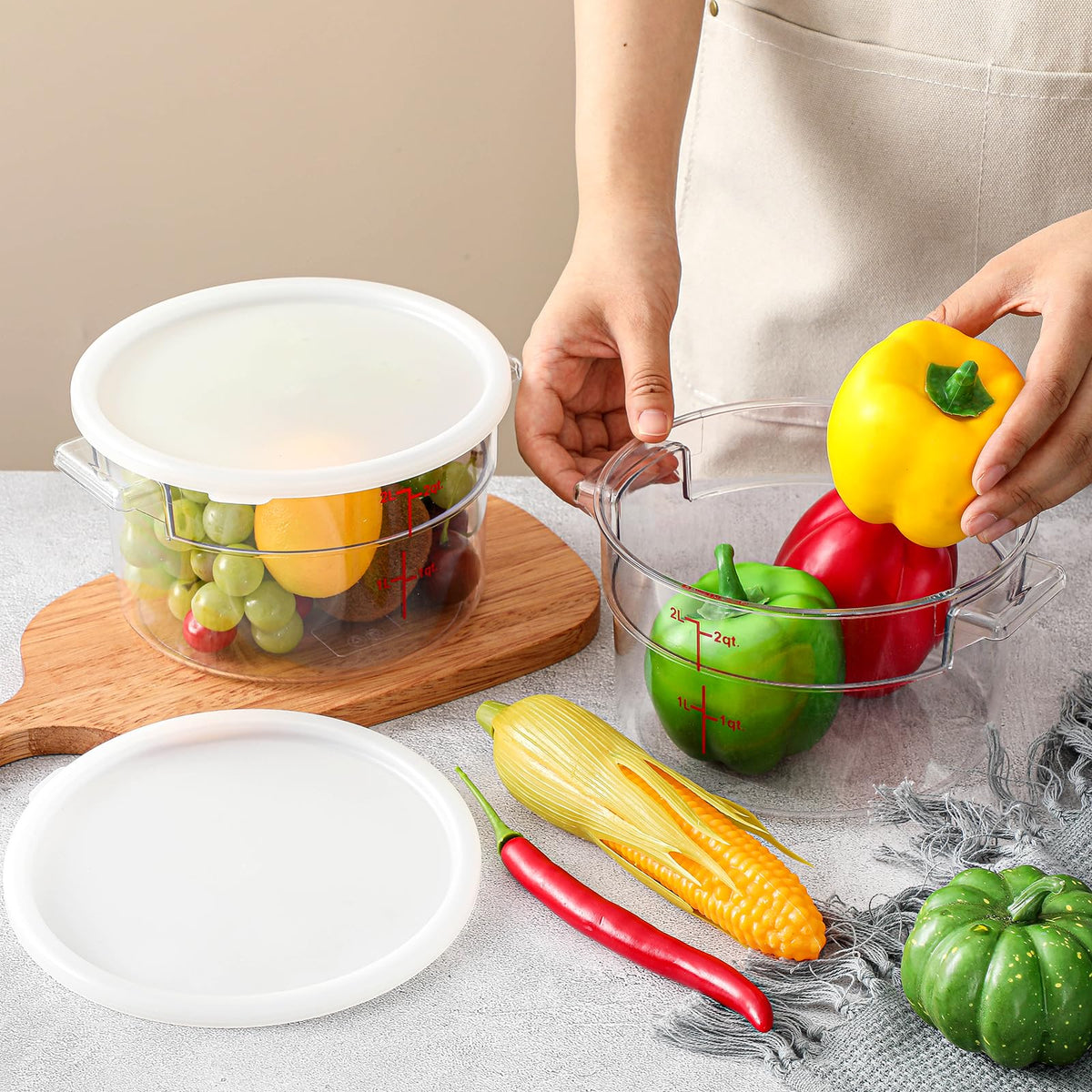 Ziliny stackable kitchen containers maximize space and organization.