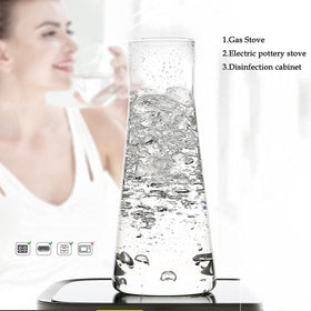 ZILJJ modern glass carafe suitable for iced tea or juice at meals.
