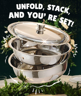 ZILODE complete buffet server supports effortless entertaining.