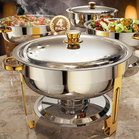 ZILODE chafing dishes set with lid assembly for fast, easy buffet setup.