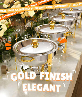 ZILODE chafing dishes rolled edge design prevents finger cuts.