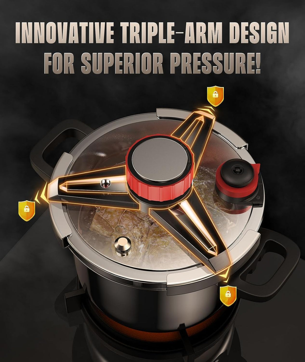 ZILODE tri-arm stability system enhances sealing and safety.