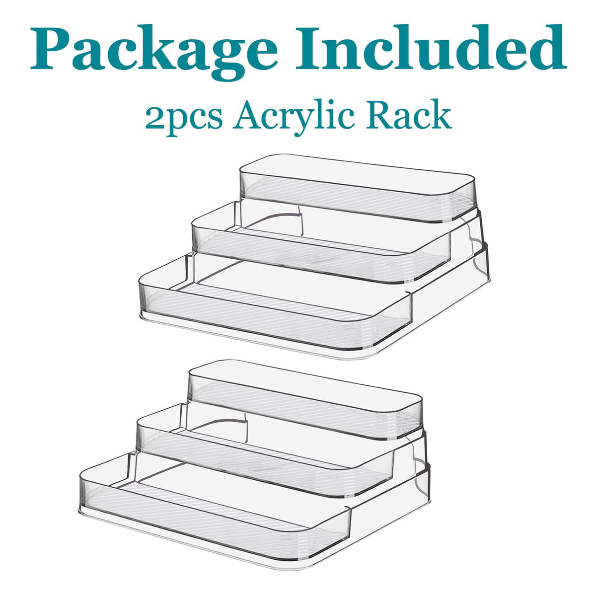 Zilphoba 2pcs acrylic rack packaging ready for use