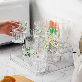 Zilphoba acrylic rack with spice bottles and deep shelves