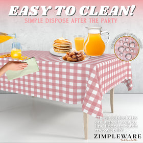 Disposable tablecloth suited for 6 to 8 foot rectangle tables