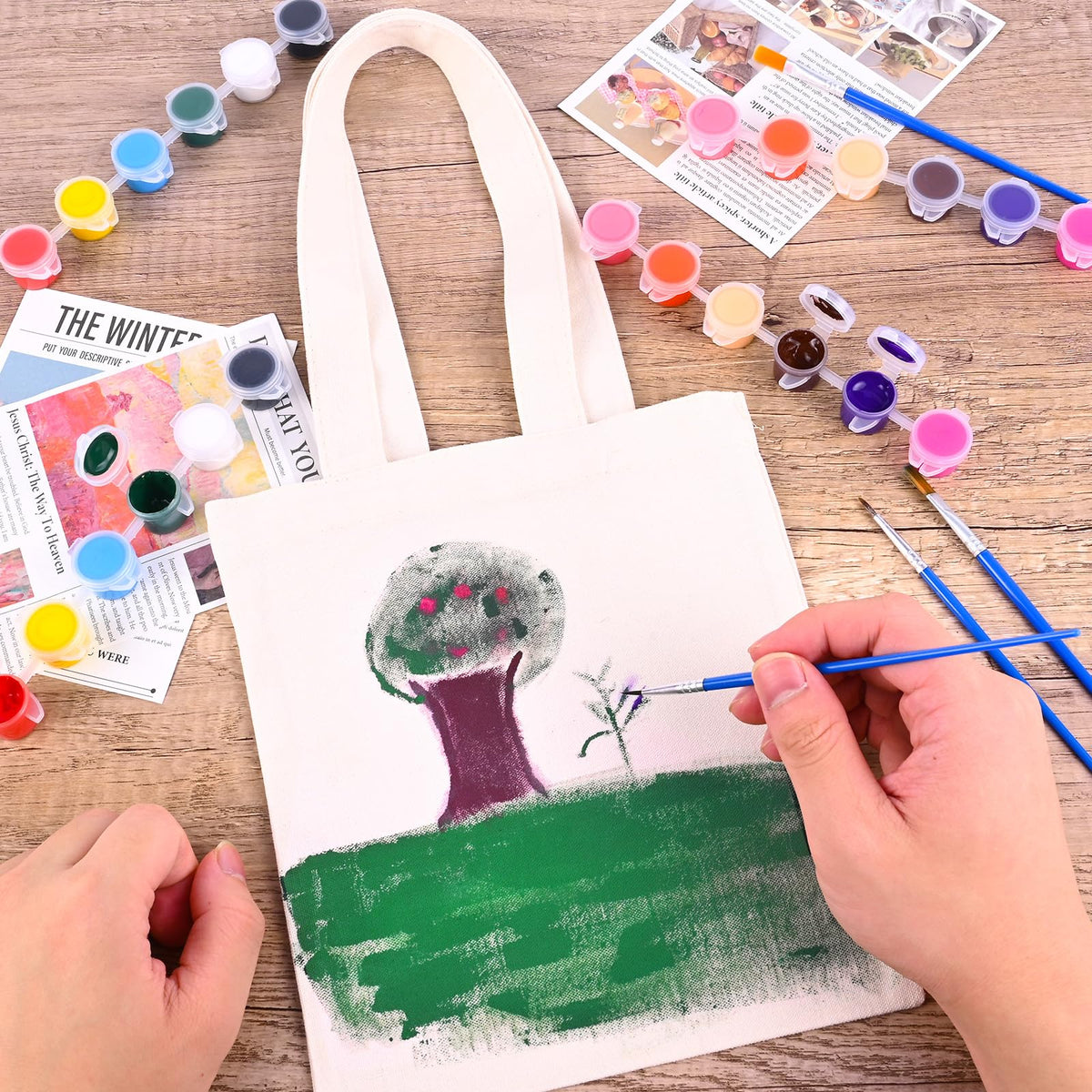 Zioffiel tote decorated as party gift bag ideas.