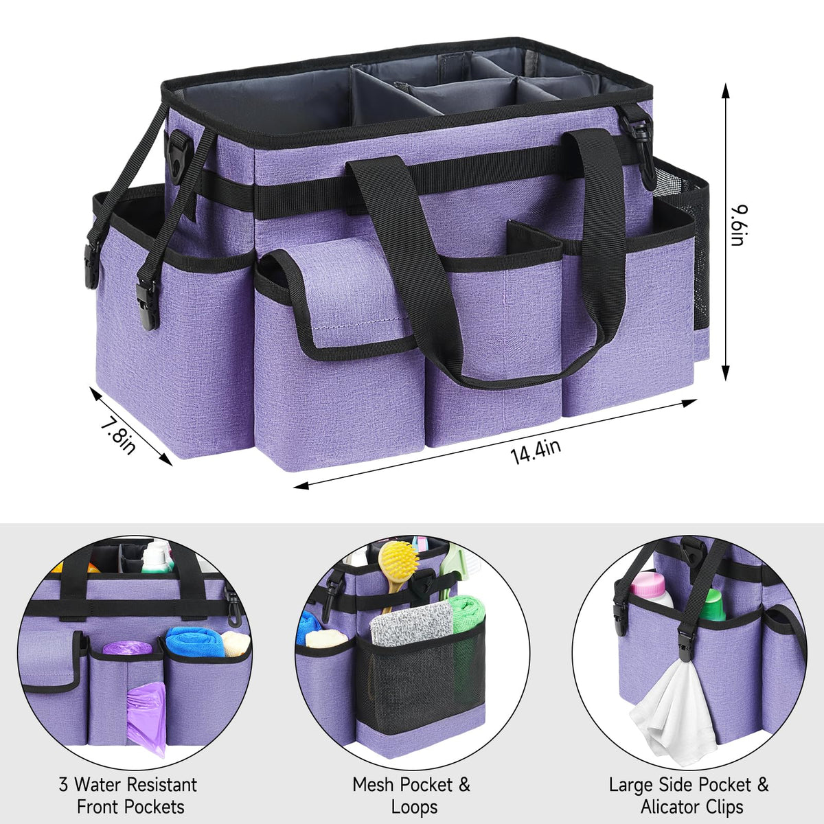 ZIOZERTT cleaning bag with adjustable strap for comfortable transport