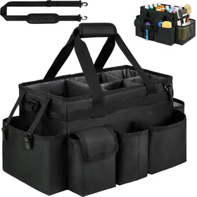 ZIOZERTT cleaning caddy bag with handle for easy transport and organized supplies.