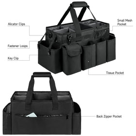 ZIOZERTT Cleaning Caddy Bag with heavy-duty mesh base for stability and airflow