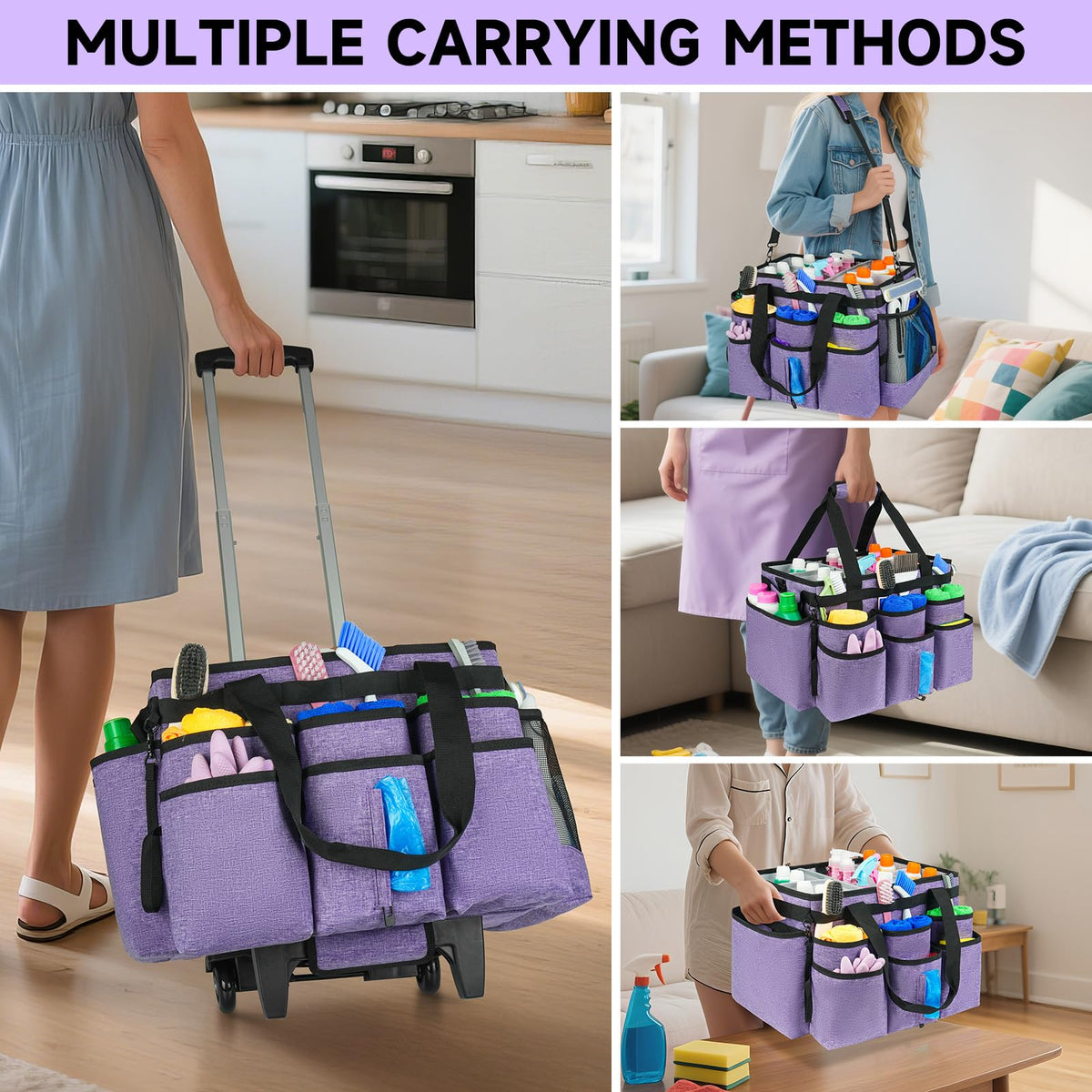 Bottom aluminum pad and water-resistant fabric on ZIOZERTT caddy withstand daily use