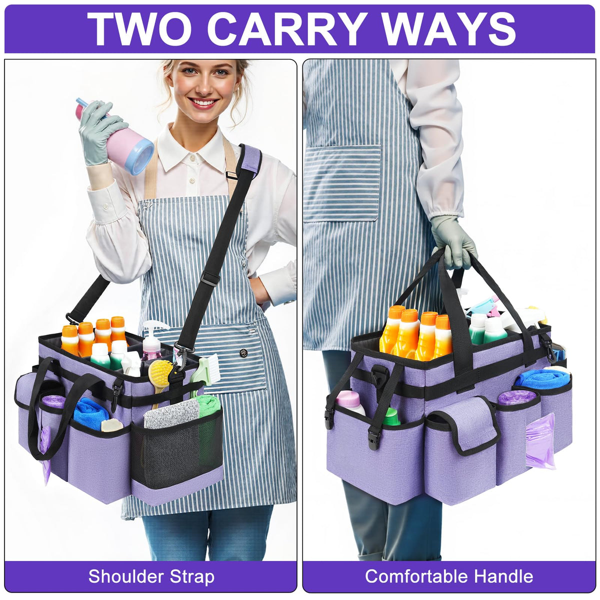 ZIOZERTT caddy with cushioned handle and Velcro for secure grip