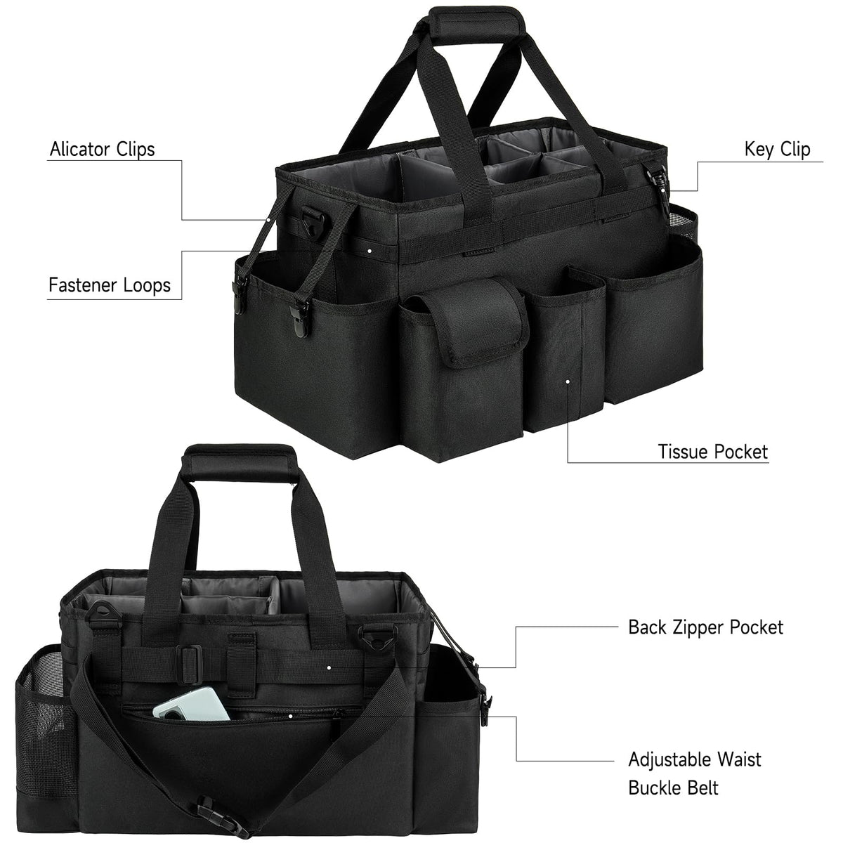 ZIOZERTT caddy front pockets keep small items within reach.
