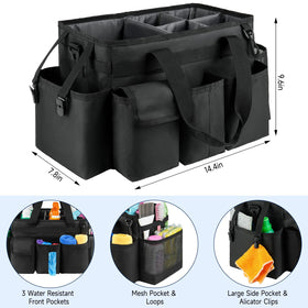 ZIOZERTT Cleaning Caddy with adjustable strap reduces shoulder strain.