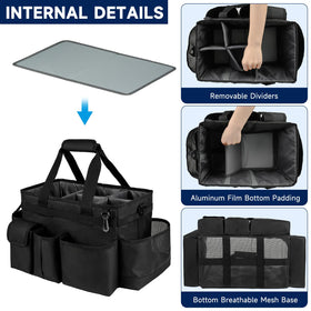 ZIOZERTT cleaning caddy with breathable mesh base for durable storage.