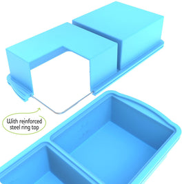 ZIP STANDING silicone tray with anti-slip handles for easy carrying.