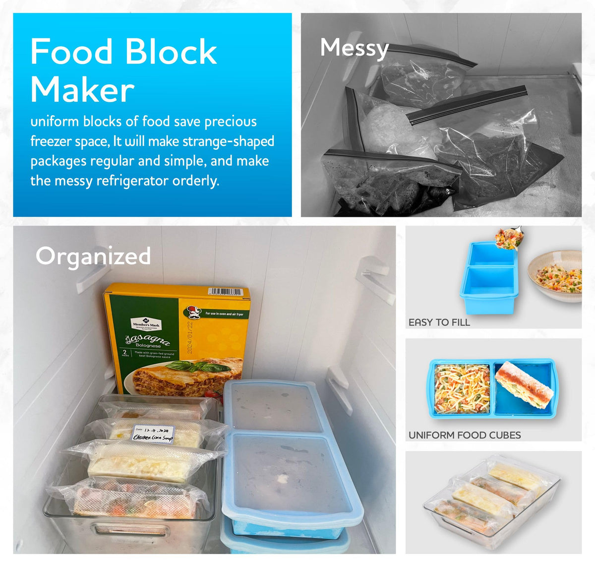 ZIP STANDING silicone freezer tray is oven-safe up to 428°F for versatile use.