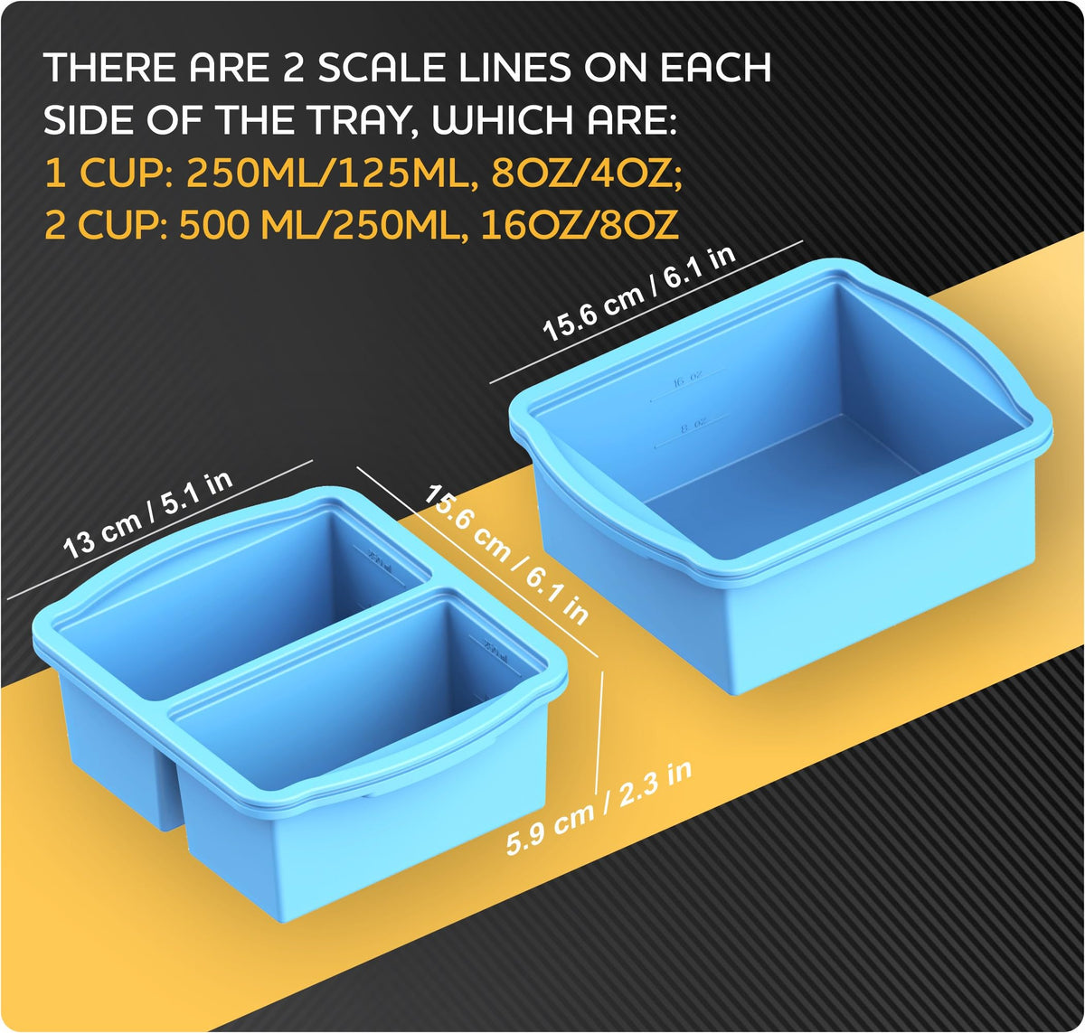 ZIP STANDING freezer molds save space with stackable, non-stick design.