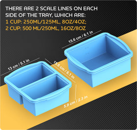 ZIP STANDING freezer molds save space with stackable, non-stick design.