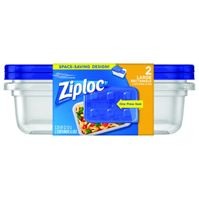 Ziploc 321874 lid-close demo shows a secure seal for freshness
