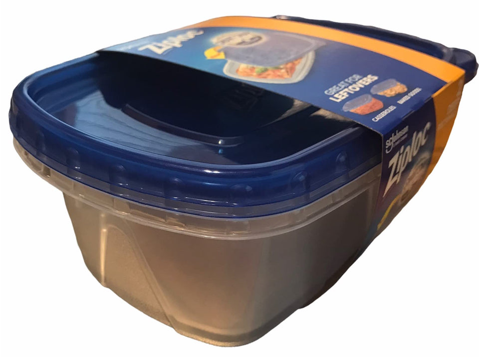 Ziploc large rectangle 9-cup container lid for easy freshness and stackable storage