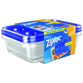Ziploc stackable design saves fridge space and keeps items organized