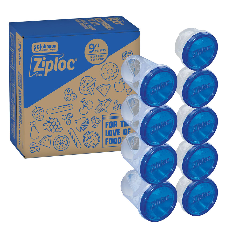 Ziploc Twist 'n Loc leak-resistant container for liquids.