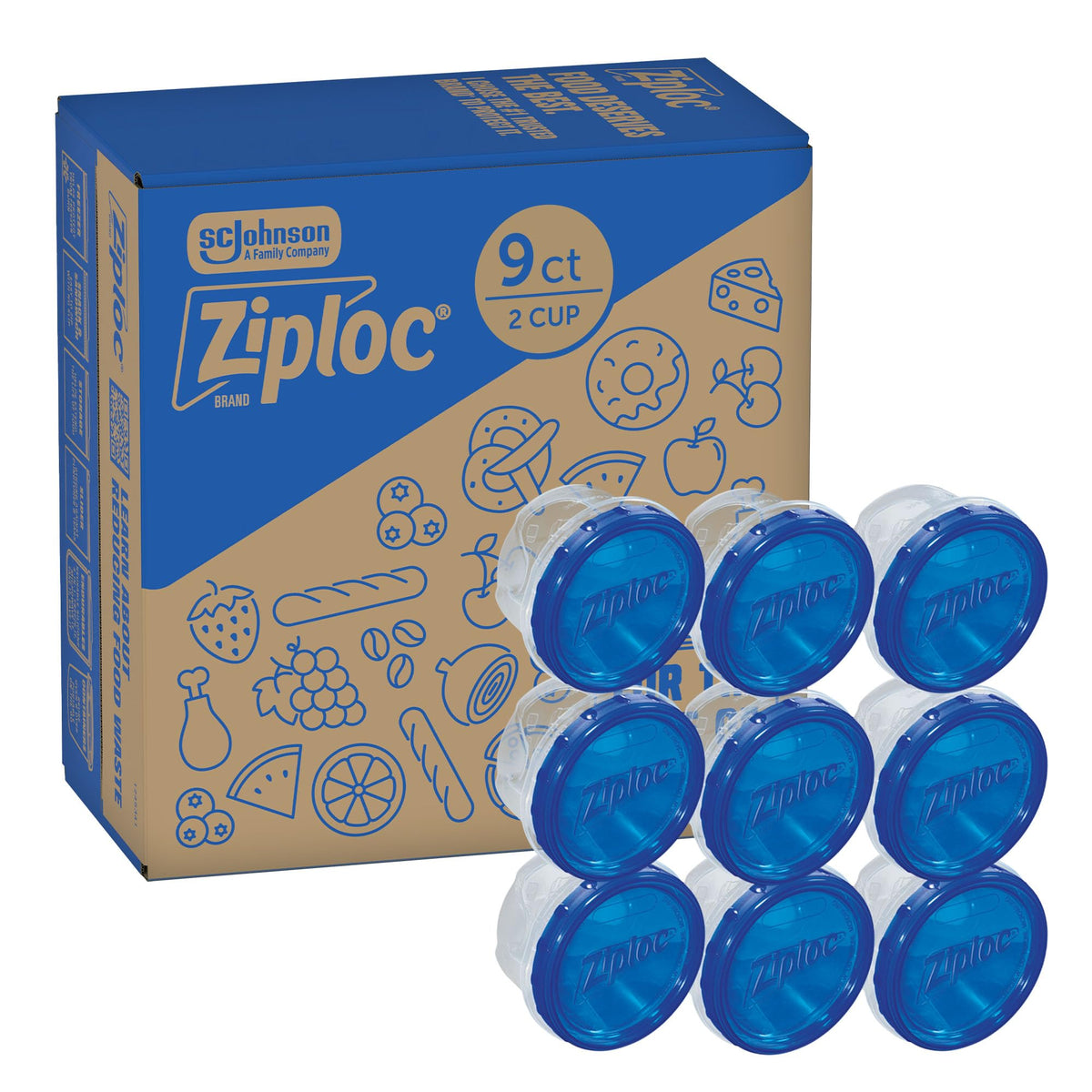 Ziploc Twist n Loc container with leak-resistant lid for liquids and sauces.