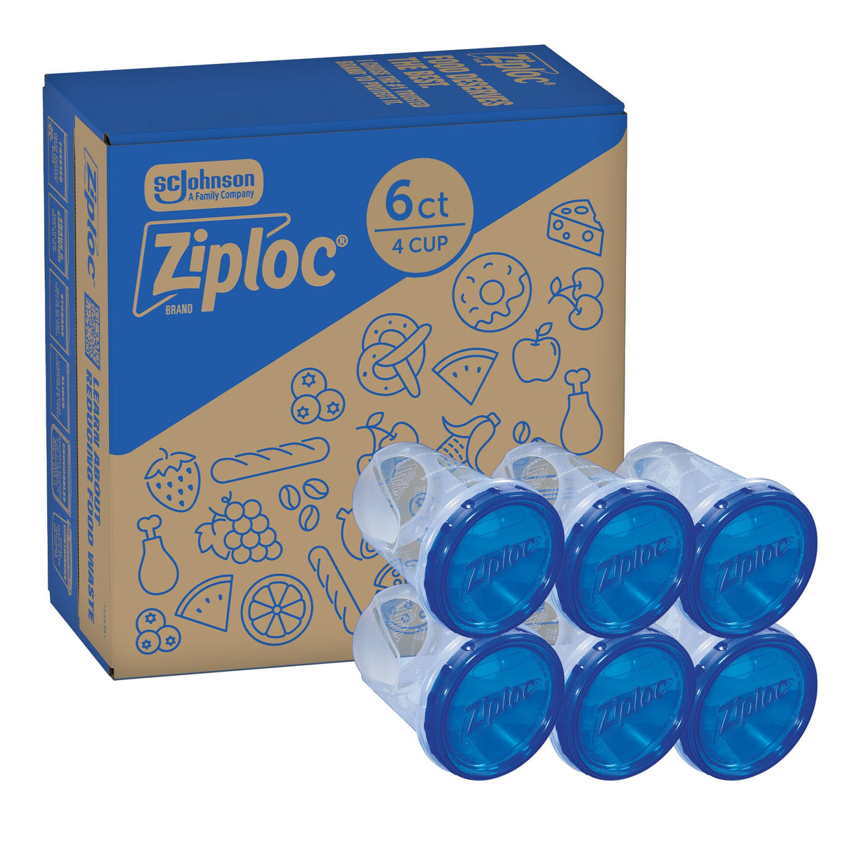 Ziploc Twist n Loc leak-resistant design keeps liquids contained