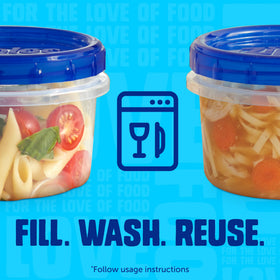 Ziploc Twist n Loc easy microwave reheating setup in action.