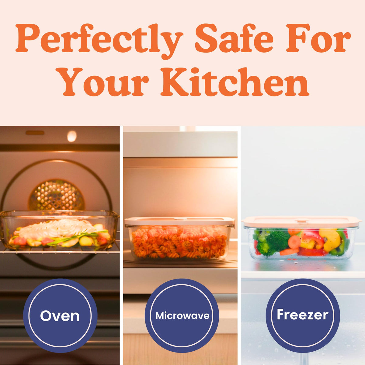 Ziruma borosilicate glass meal-prep set for durable, toxin-free kitchen storage.