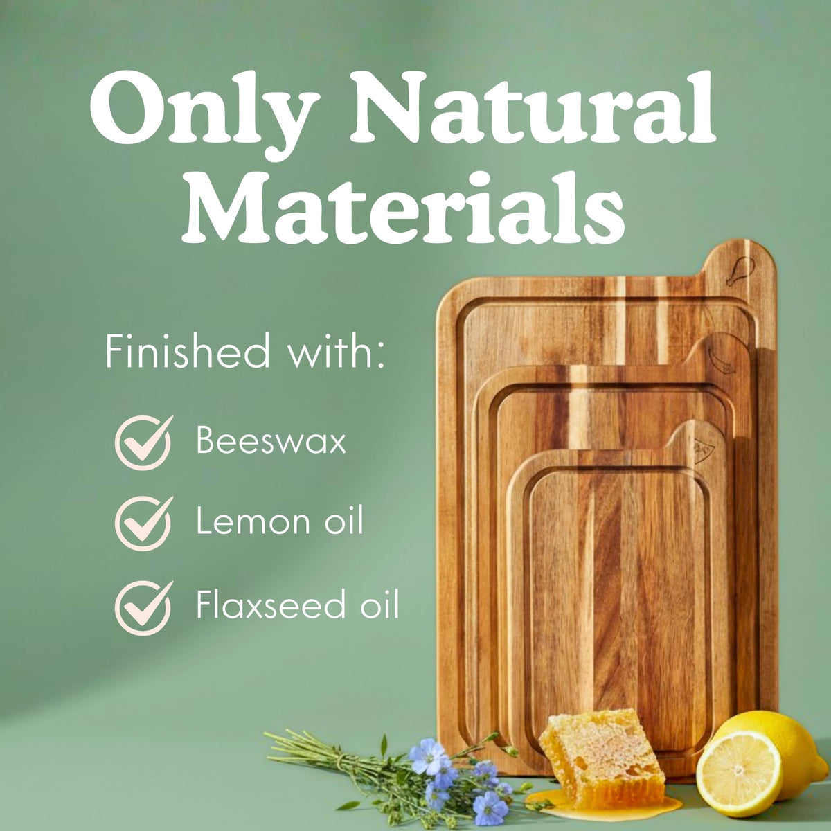 Ziruma medium cutting board (14x9) for vegetables and herbs.