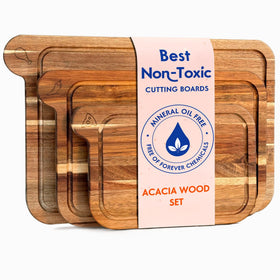 Ziruma cutting board set with three sizes for versatile meal prep.