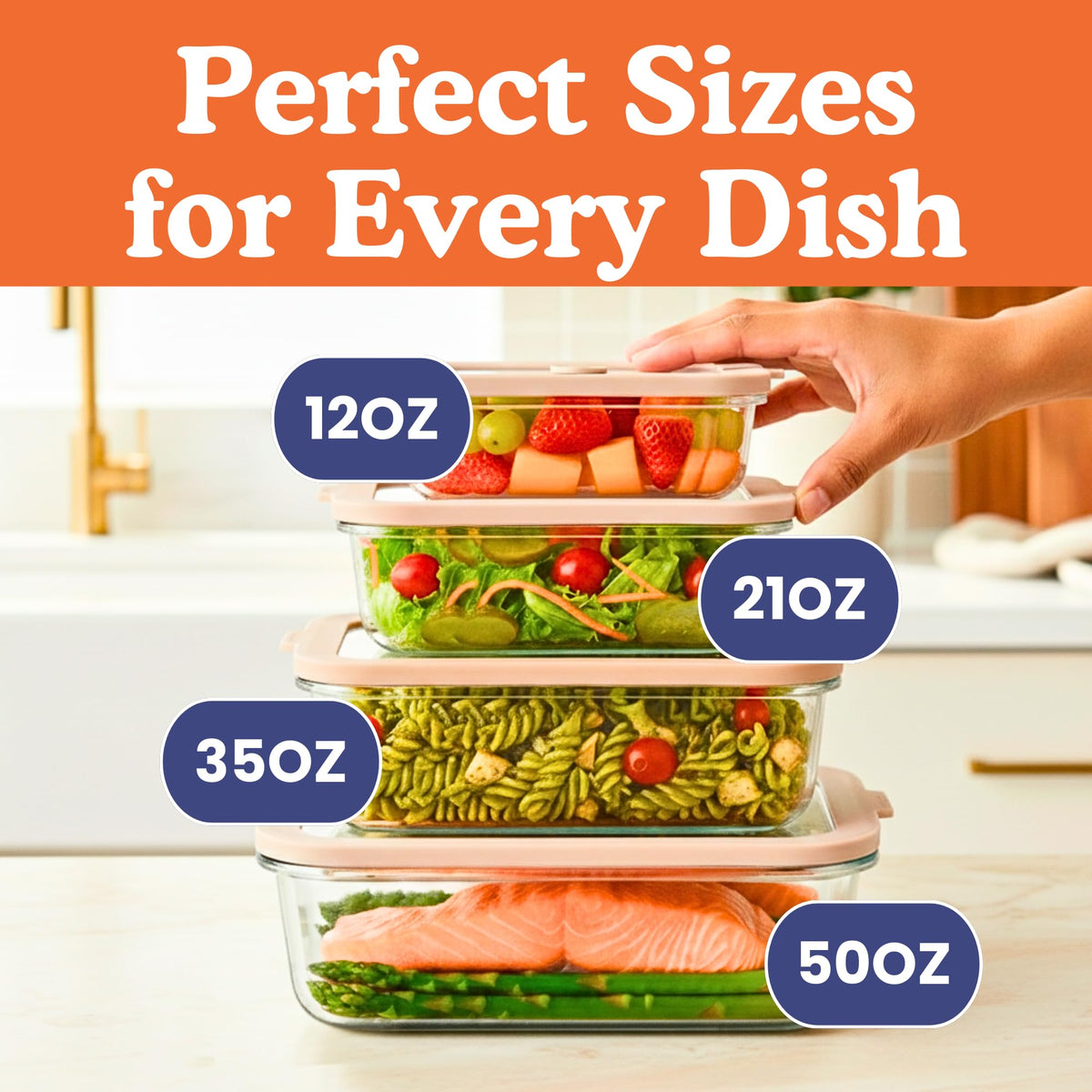 Ziruma freezer-safe borosilicate glass withstands temperature changes.