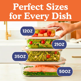 Ziruma freezer-safe borosilicate glass withstands temperature changes.