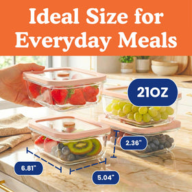 Ziruma borosilicate kitchen storage solution for organized space.