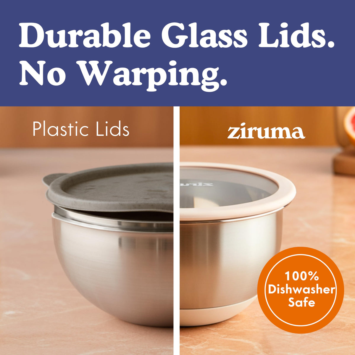 Ziruma bowls feature measurement marks for accurate prep and portions.