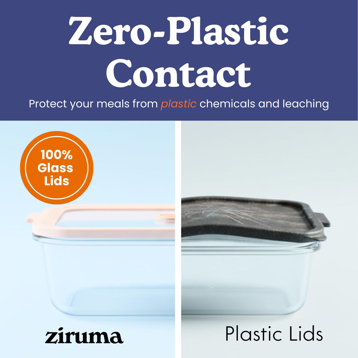 Ziruma microwave-safe glass storage lets you reheat meals directly in the container.