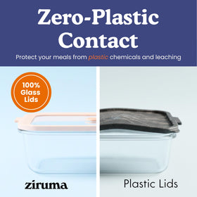Ziruma microwave-safe glass storage lets you reheat meals directly in the container.