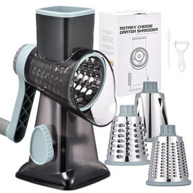 Ziweaye rotary cheese grater with handle for comfortable manual grating