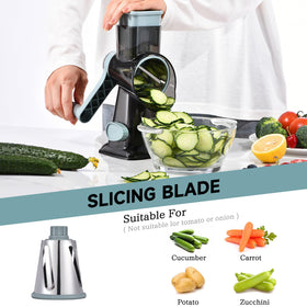 Ziweaye grater with suction feet stabilizes on the countertop