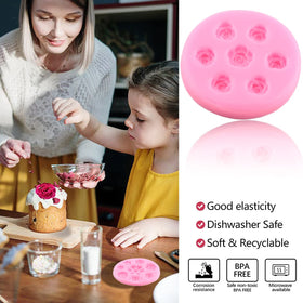 ZiXiang daisy rose silicone mold for charming cupcake toppers and candy decorating