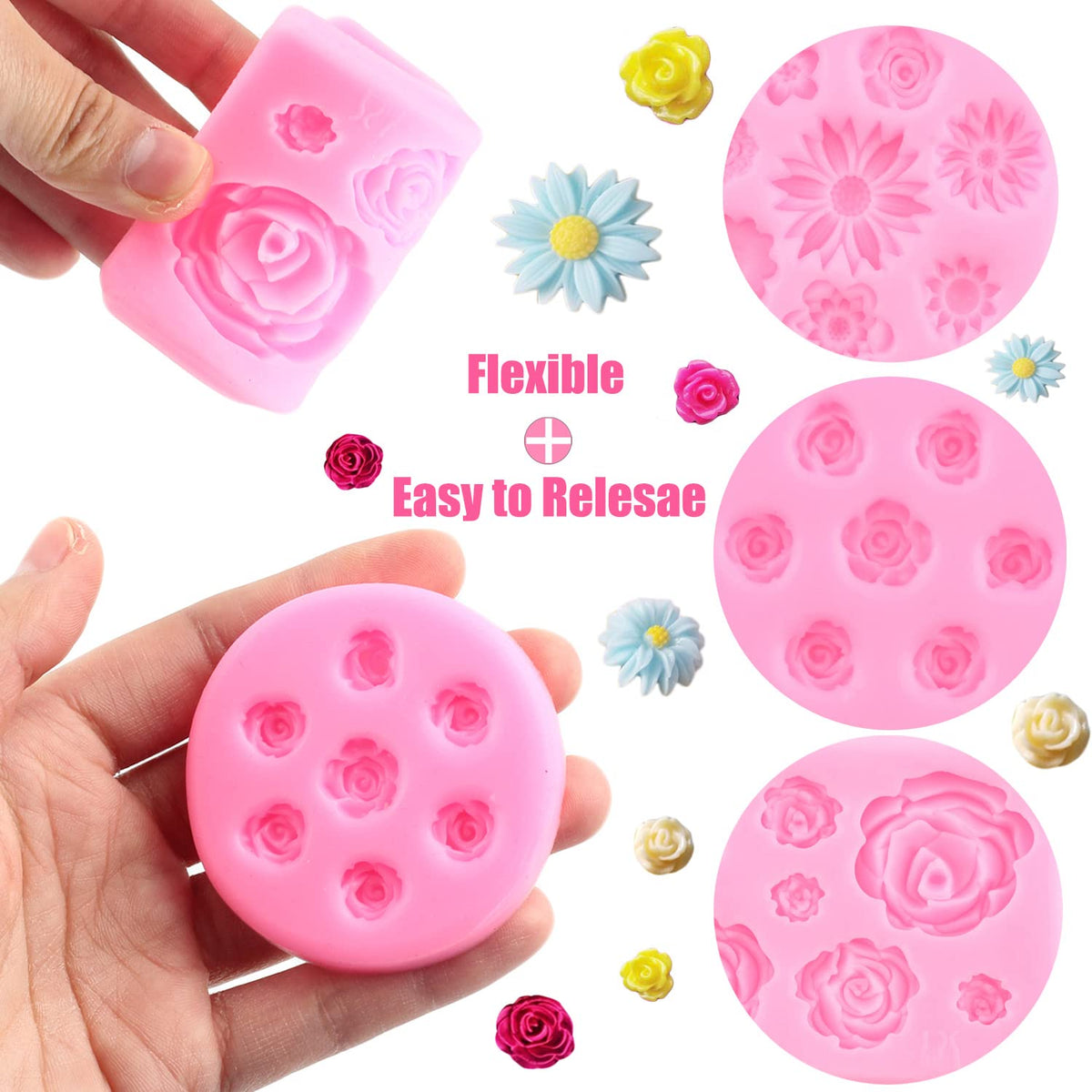 ZiXiang rose mold detail highlights delicate petal work for fondant accents