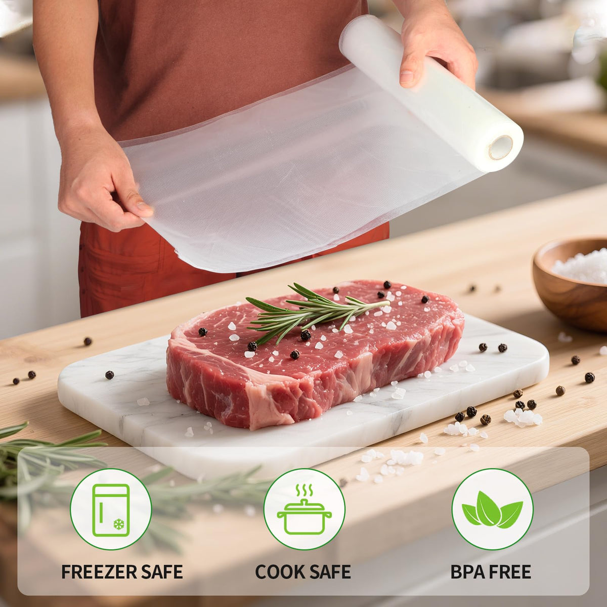 ZIZAISM extra-thick puncture-resistant design withstands frozen and sharp items