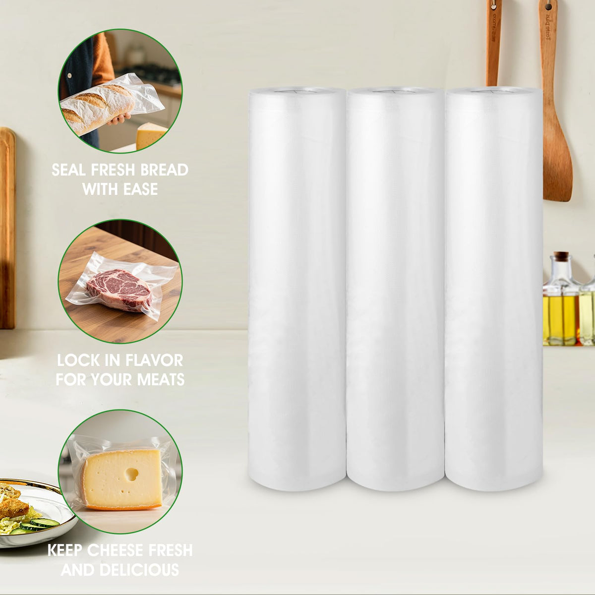 ZIZAISM 3-roll-pack packaging ideal for bulk storage and travel organization