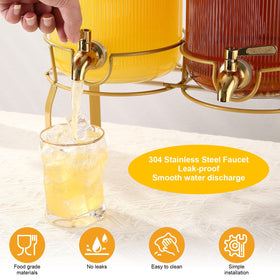 ZJ Whoest bamboo lid and stainless spigot ensure fresh pours with clean design.